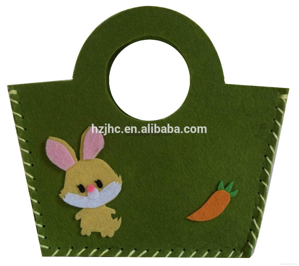 Polyester needle punched non-woven felt fabric for hand made bag