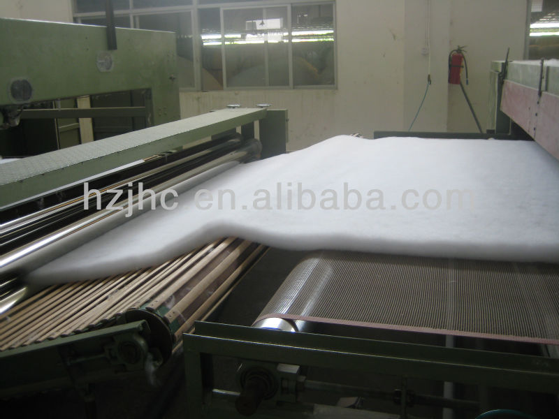 hot air through New Popular nonwoven thermal bonded wadding Production Line with electricity