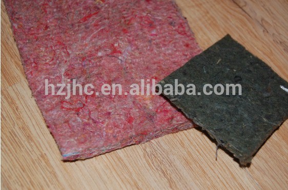 Customized waste recycling nonwoven carpet padding fabric