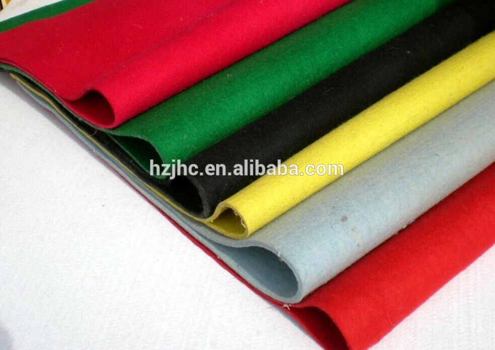 Colorful needle punched non woven 100% melton felt wool fabric