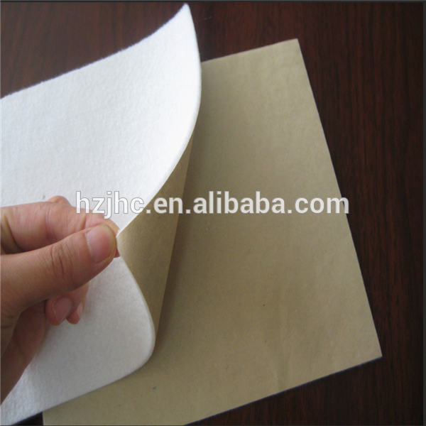 Self adhesive backed nonwoven felt fabric