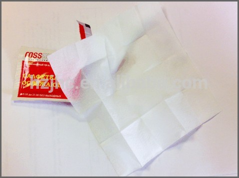 Eco friendly absorbent woodpulp fiber spun lace non woven wipe fabric