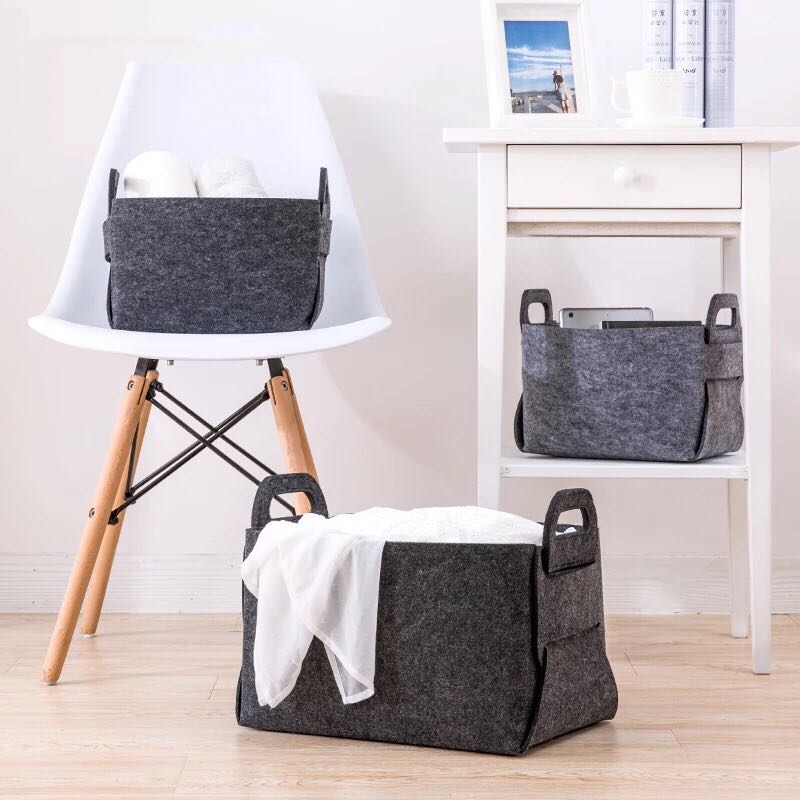 Small Felt Foldable Storage Box for Household Using