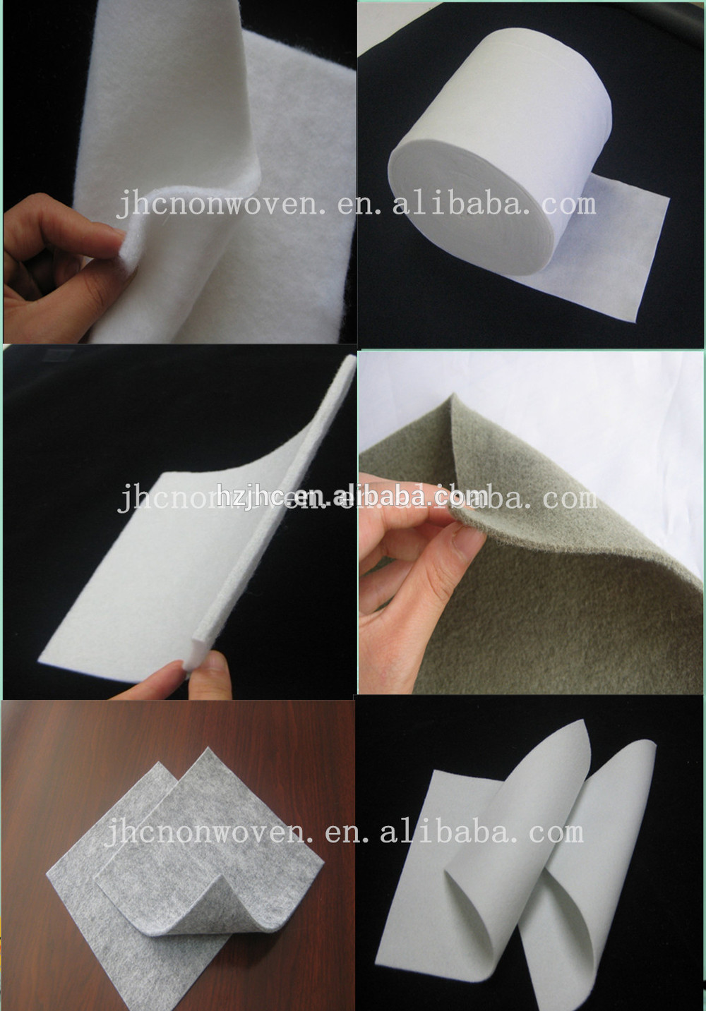 Yellow plain needle punched nonwoven silverware cleaning cloth