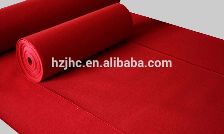 Needle punched plain carpet felt rug anti slip mat roll