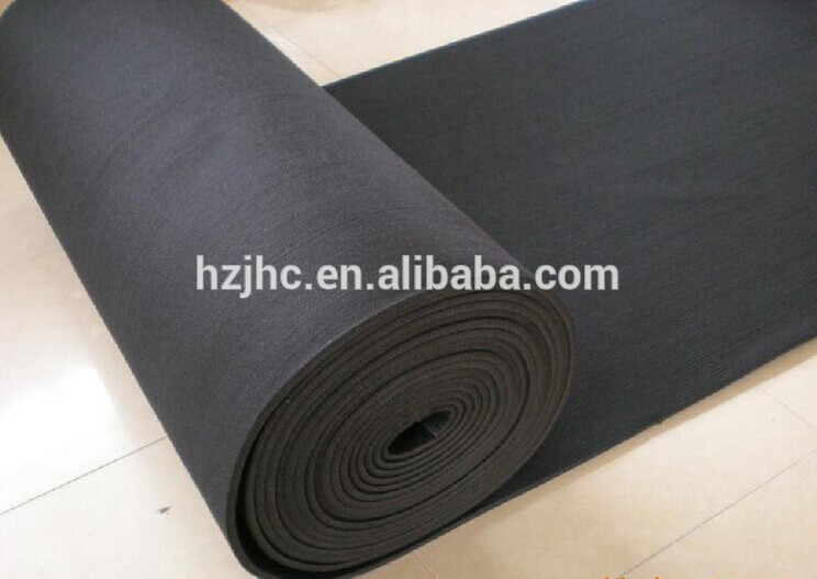Needle punched plain carpet felt rug anti slip mat roll