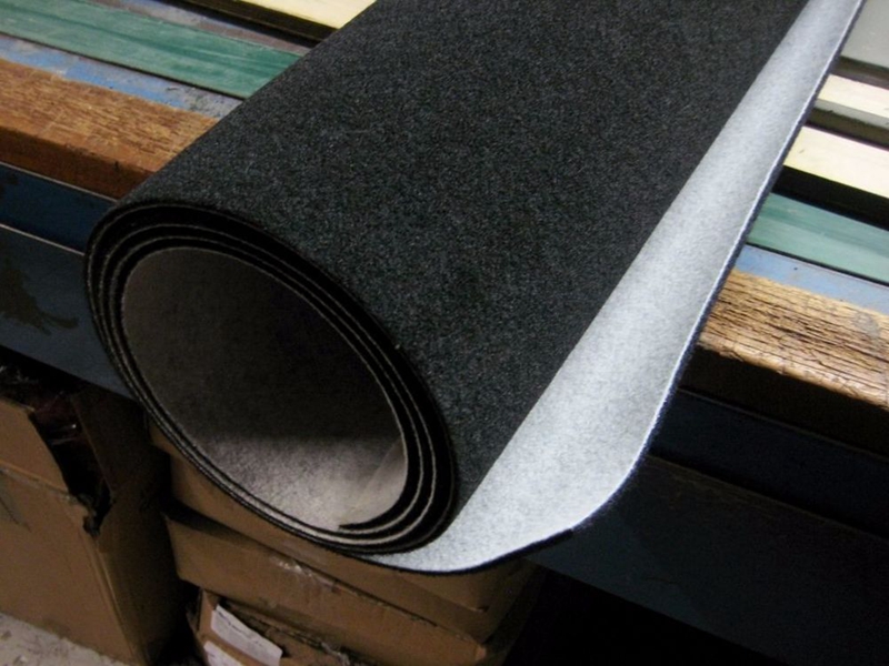 Flame retardant non-woven car interior fabric