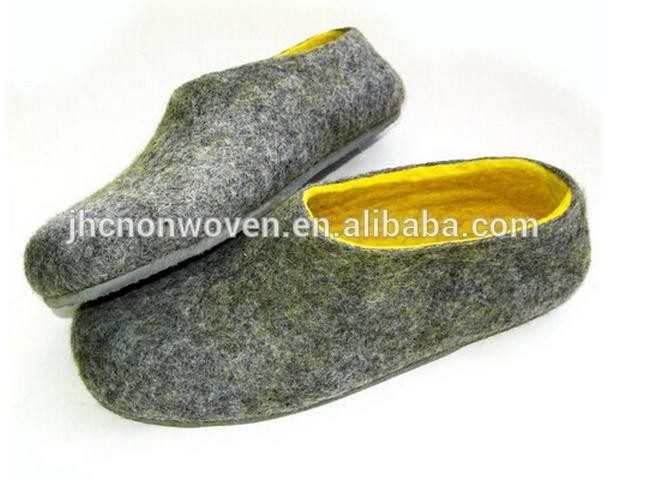 အိမ်တွင်းဖိနပ်အစုံအတွက် ချော်မကျစေသော အရောင်စုံ အပ်ဖြင့်ထိုးဖောက်ထားသော အထည်