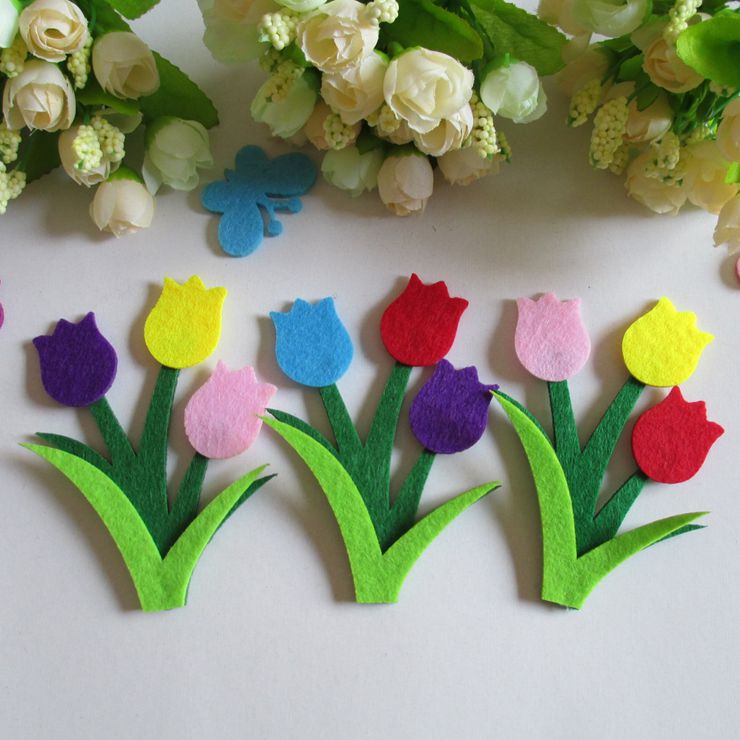 colorful needle punched nonwoven fabric for home decoration